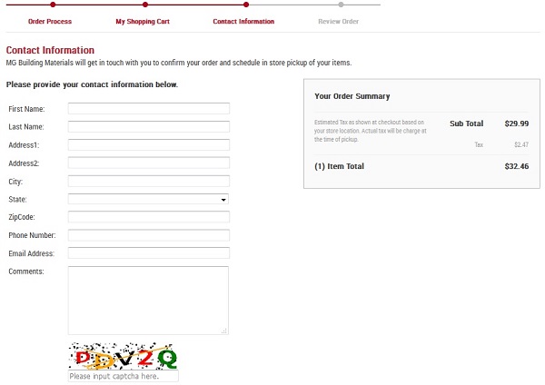 FAQ Image 6 - Creating Your Online Order Screenshot Image