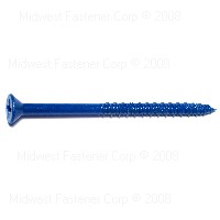Masonry Phillips Flat Screw 1/4"X3-3/4" Blue Ruspert 0