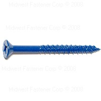 Masonry Phillips Flat Screw 1/4"X2-3/4" Blue Ruspert 0