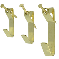 Picture Hangers Brass Assorted 3/pk 0
