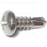 Phillips Pan Self Drilling Screw #8X1/2" Stainless Steel 0