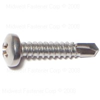 Phillips Pan Self Drilling Screw #10X1" Stainless Steel 0