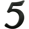 5-1/4" - 5 Black Plastic House Numbers 0