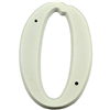 5.25" - 0 White Plastic House Numbers 0