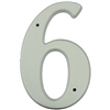 5.25" - 6 White Plastic House Numbers 0