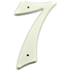 5.25" - 7 White Plastic House Numbers 0