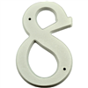 5.25" - 8 White Plastic House Numbers 0