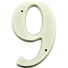 5.25" - 9 White Plastic House Numbers 0