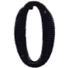 Aluminum House Number, 3-3/4", Character: 0, Black 0