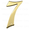 Aluminum House Number, 3-3/4", Character: 7, Like Brass 0