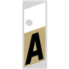 1" - A Black/Gold Slanted Aluminum Letters 0