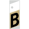 1" - B Black/Gold Slanted Aluminum Letters 0