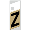 1" - Z Black/Gold Slanted Aluminum Letters 0