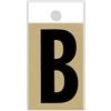 2" - B Black/Gold Straight Aluminum Letters 0
