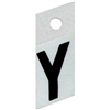1" - Y Black Slanted Reflective Letters 0