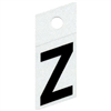 1" - Z Black Slanted Reflective Letters 0