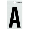 2" - A Black Straight Reflective Letters 0