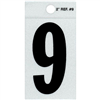 2" - 9 Black Straight Reflective Numbers 0