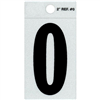2" - 0 Black Straight Reflective Numbers 0