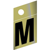 1-1/4" - M Gold Slanted Mylar Letter 0