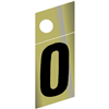 1-1/4" - O Gold Slanted Mylar Letter 0