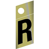 1-1/4" - R Gold Slanted Mylar Letter 0