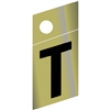 1-1/4" - T Gold Slanted Mylar Letter 0