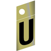 1-1/4" - U Gold Slanted Mylar Letter 0