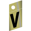 1-1/4" - V Gold Slanted Mylar Letter 0