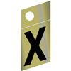 1-1/4" - X Gold Slanted Mylar Letter 0