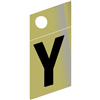 1-1/4" - Y Gold Slanted Mylar Letter 0