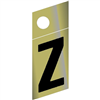 1-1/4" - Z Gold Slanted Mylar Letter 0