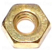 Hex Machine Screw Nut #10-24 Brass 0