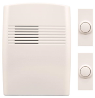 Door*D*Bell Chime Kit Off White Wireless 75db Max 2-Button 3-Tones SL-7762-02 150' Range 0