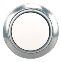 Door Bell Button Silver w/ White Push Button Round Wired SL-604-02 0