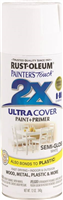 Spray Paint Rustoleum Painter's Touch 2x White Semi Gloss 12oz 0