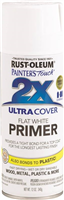 Spray Paint Rustoleum Painter's Touch 2x Primer White Flat 12oz 0