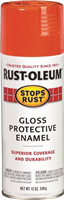 Spray Paint Rustoleum Stops Rust Enamel Orange Gloss 12oz 0