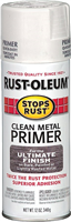 Spray Paint Rustoleum Stops Rust Enamel Clean Metal Primer White Flat 12oz 0