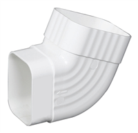 Gutter Downspout B-Elbow 2"X3" White Vinyl Style K Traditional M0628 0
