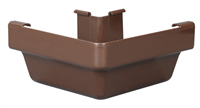 Gutter Outside Miter 5" Brown Vinyl Style K Traditional M1503 0