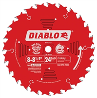 Saw Blade Circular 8-1/4" 24T Framing Diablo D0824X 0