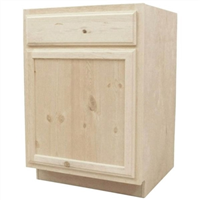 Kitchen Cabinet Knotty Pine Unfinished Base 24" Plywood Box B24 0