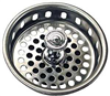 Basket Strainer with Drop Center Post 3-3/4" Dia Stainless Steel Chrome Danco 80900 0