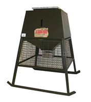 Deer Feeder 1000Lb Broadcast Stand & Fill w/ Cage, Solar Panel, Timer & Battery 0