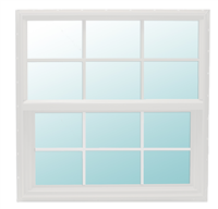 Window White 3/0X3/0 100 Series 6/6 Single Hung Low E No Screen 0