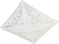 Glass Shade Floral Square White 12"8180700 0