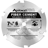 Saw Blade Circular  7-1/4" 6T Fiber Cement Avanti P0706Ch 0