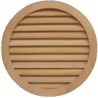 Wood Louver Vent 18" Round Pine 0
