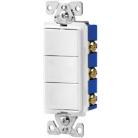Switch Triple White S/Pole 7729W-Sp 15 Tm8111Wcc 0
